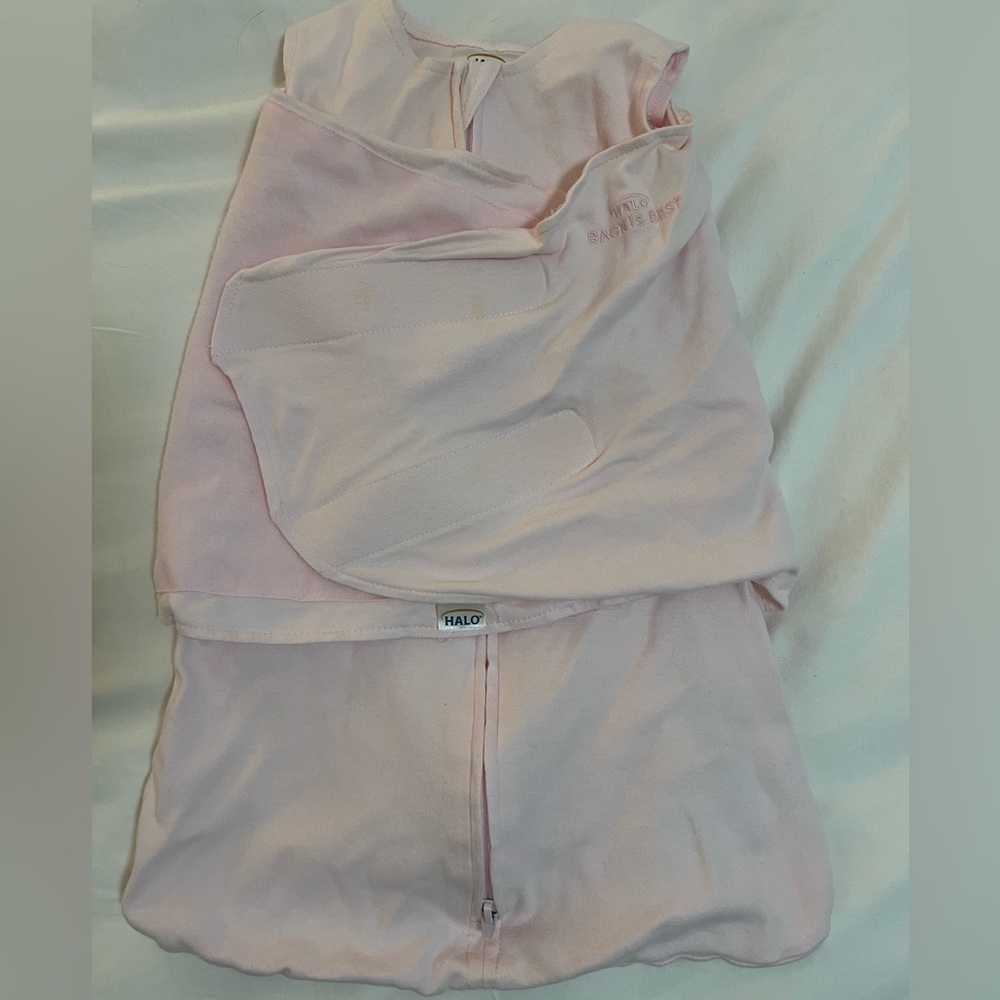 Halo 100% cotton pink sleepsack swaddle newborn